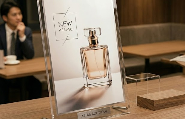 店舗のPOP用スタンド